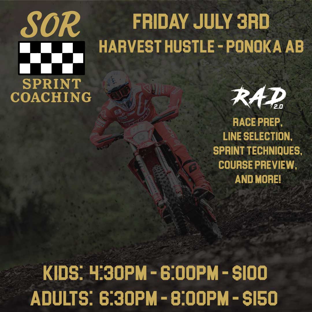 2026 SOR Enduro Youth/Adult Sprint Coaching - Ponoka AB - Harvest Hustle - July 3rd